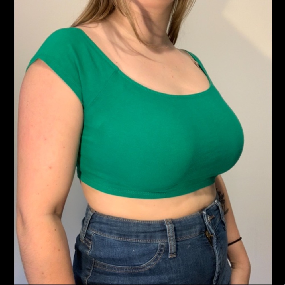 Green Crop Top